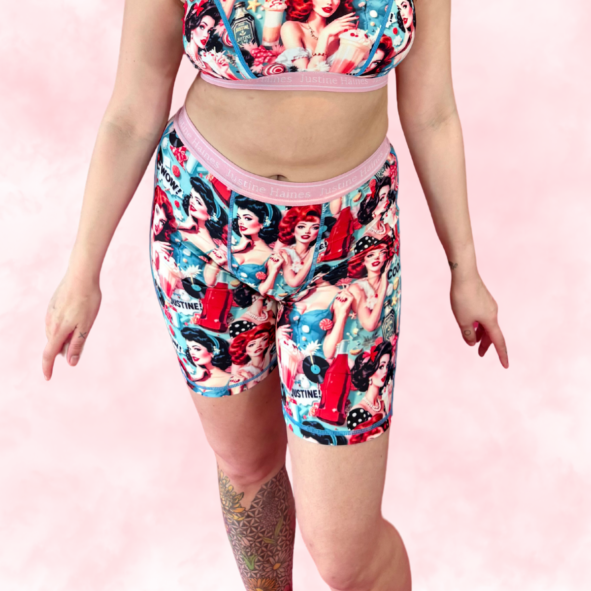 JH Exclusive Long Period Boxer / Biker Short 😎 Retro POP 🥤 🍨