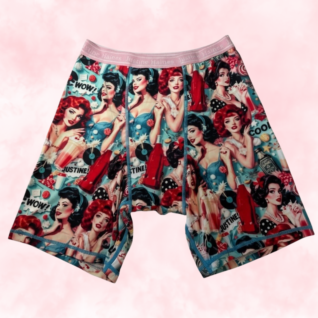 JH Exclusive Long Period Boxer / Biker Short 😎 Retro POP 🥤 🍨