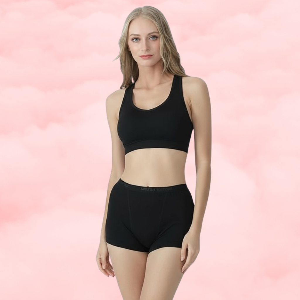 🖤 Period Boxer Short — Classic Black 🖤