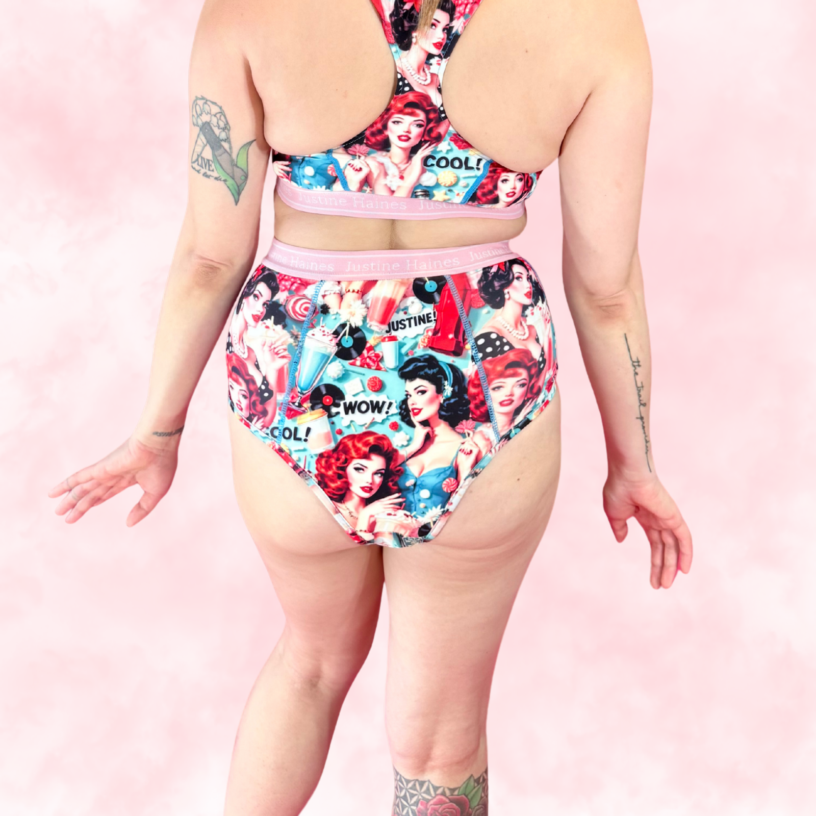 High Rise Tummy Control Menstrual CHEEKY / BRAZIL 😎 Retro POP 🥤 🍨
