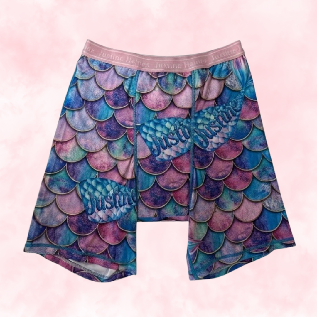 Exclusif JH Boxer Menstruel Long / Cuissard ♀️✨ Fantaisie de Sirènes 🌊🧜