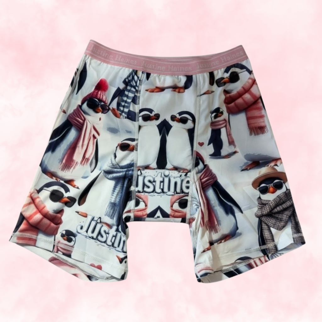 JH Exclusive * Long Period Boxer / Biker Short 🧊🕶️ Cool Penguins 🐧❄️