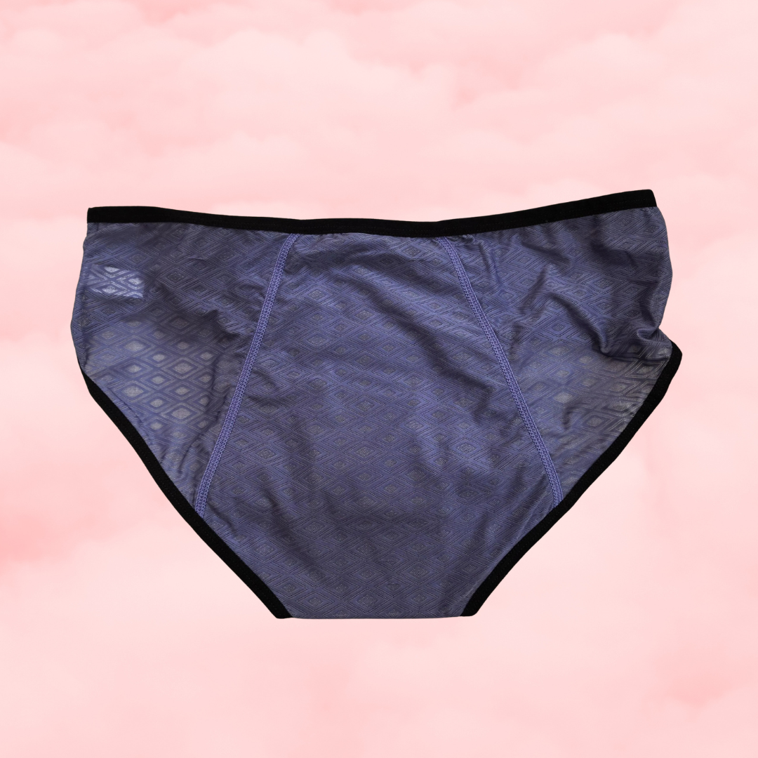 💙Asymmetric Mesh Period Hipster – Blue-Grey Bliss 💙