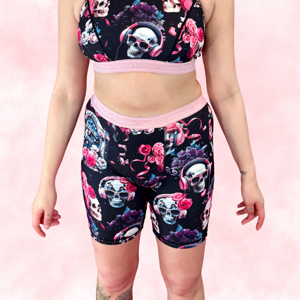 Exclusif JH Boxer Menstruel Long / Cuissard 🖤Justine 4Ever 💀🌹 🎧