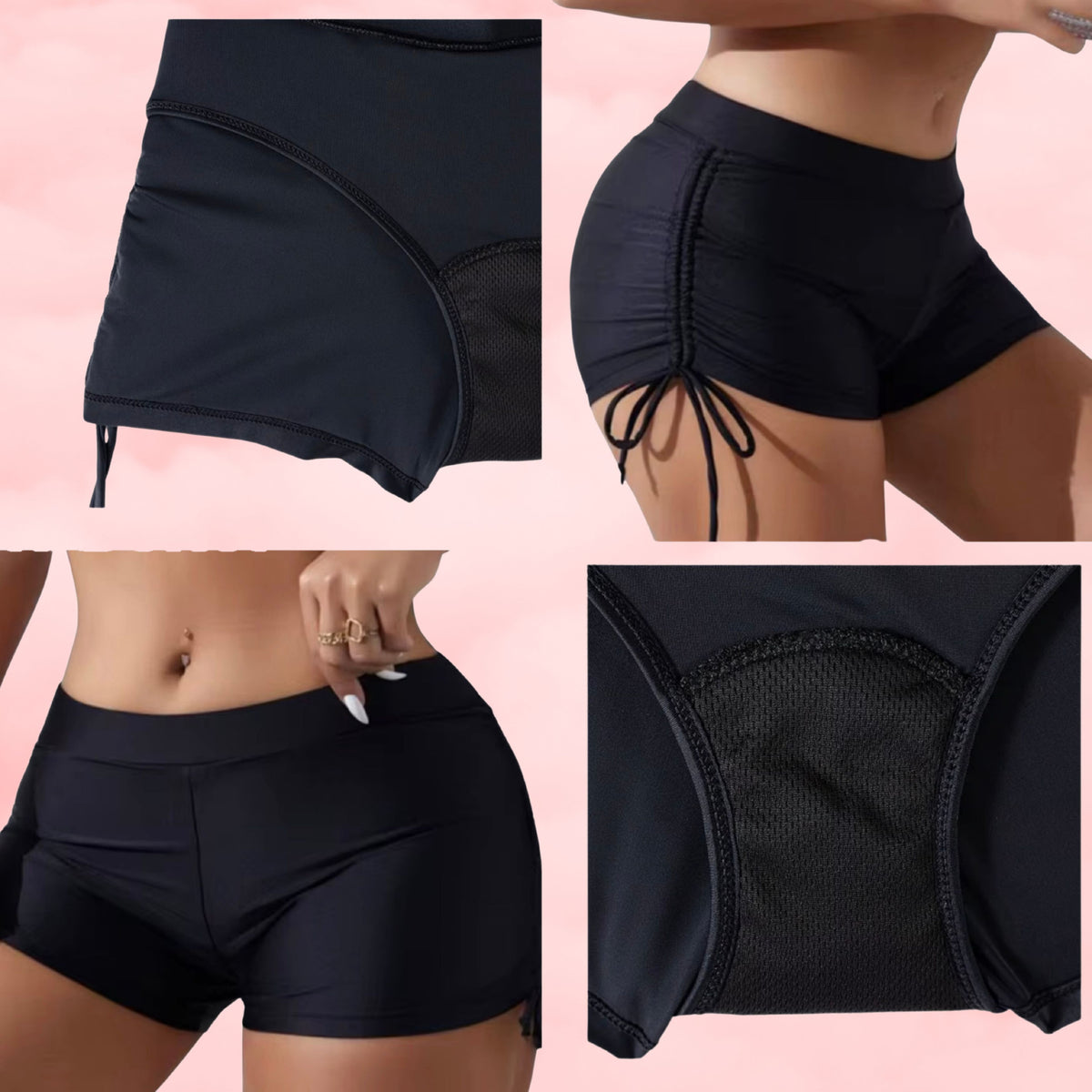 Your Favorite Period Shorts & Swimwear – Classic Black
