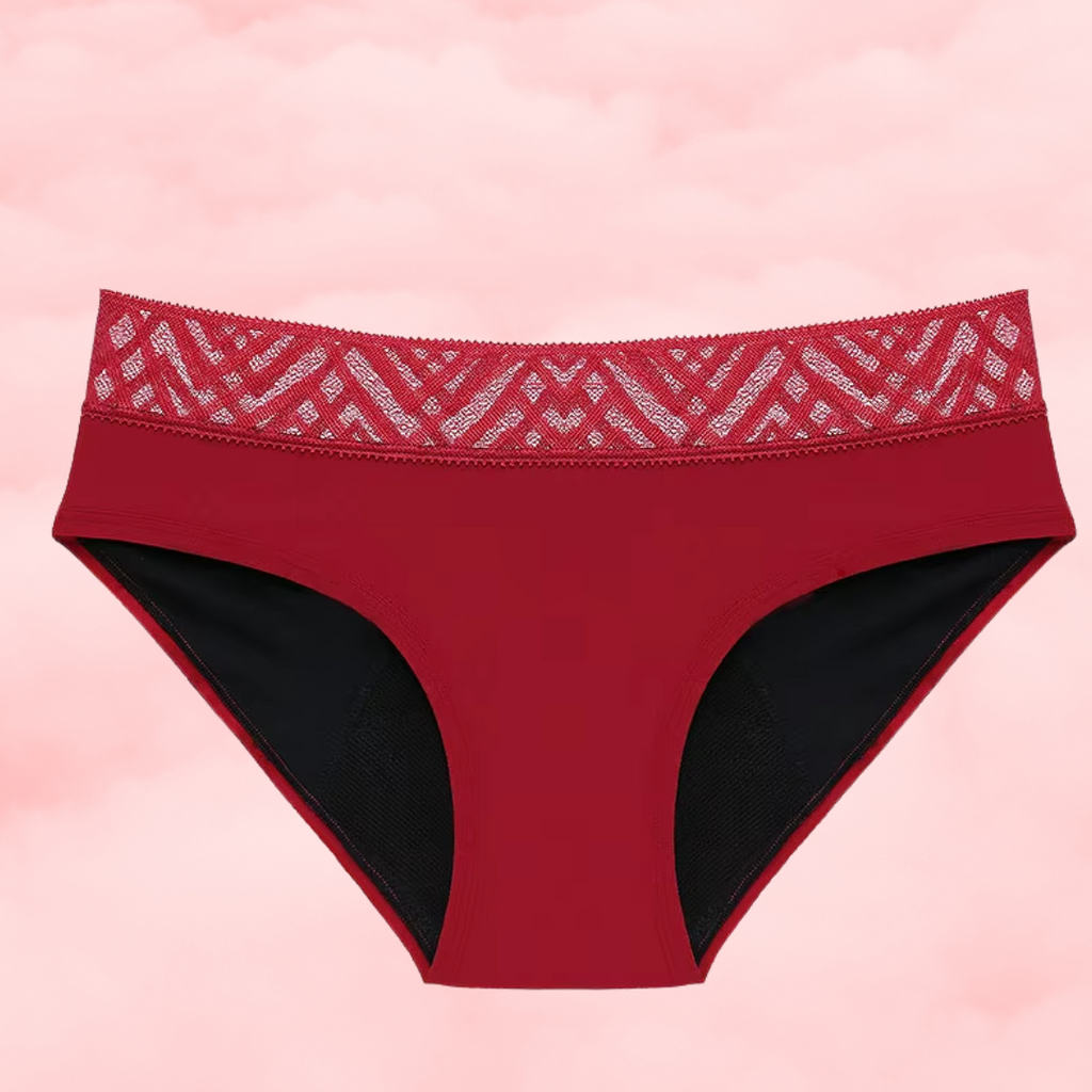 🧨 Your New Favourite Low-Rise Red Period Hip Hugger Panty 💋