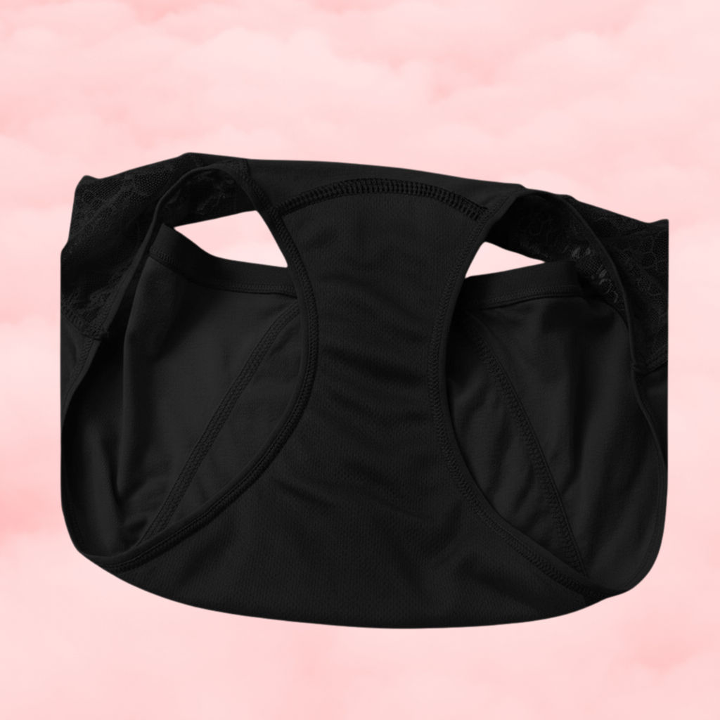 🌫️ Dentelle Noire – Culotte Menstruelle Taille Basse 🌫️