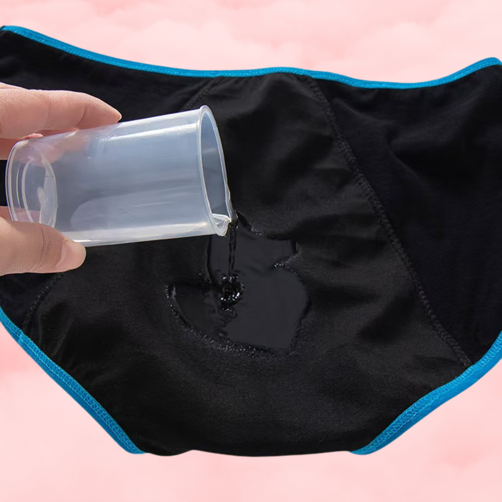 🖤⚡Culotte Menstruelle Taille Basse à Mi-Haute Noire à Bordure Turquoise Électrique ⚡🖤