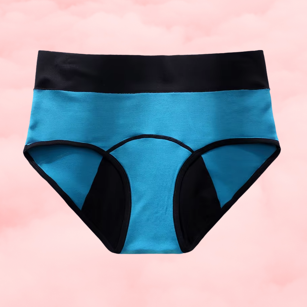 💧&nbsp;Blue Crush – Culotte Menstruelle Taille Haute 💧