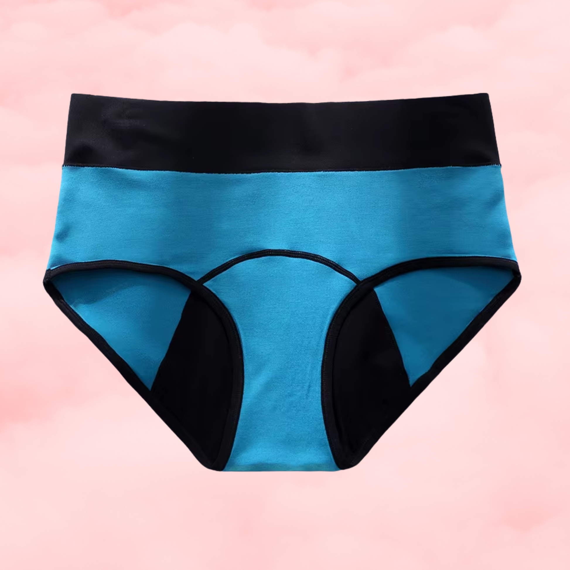 💧&nbsp;Blue Crush – Culotte Menstruelle Taille Haute 💧