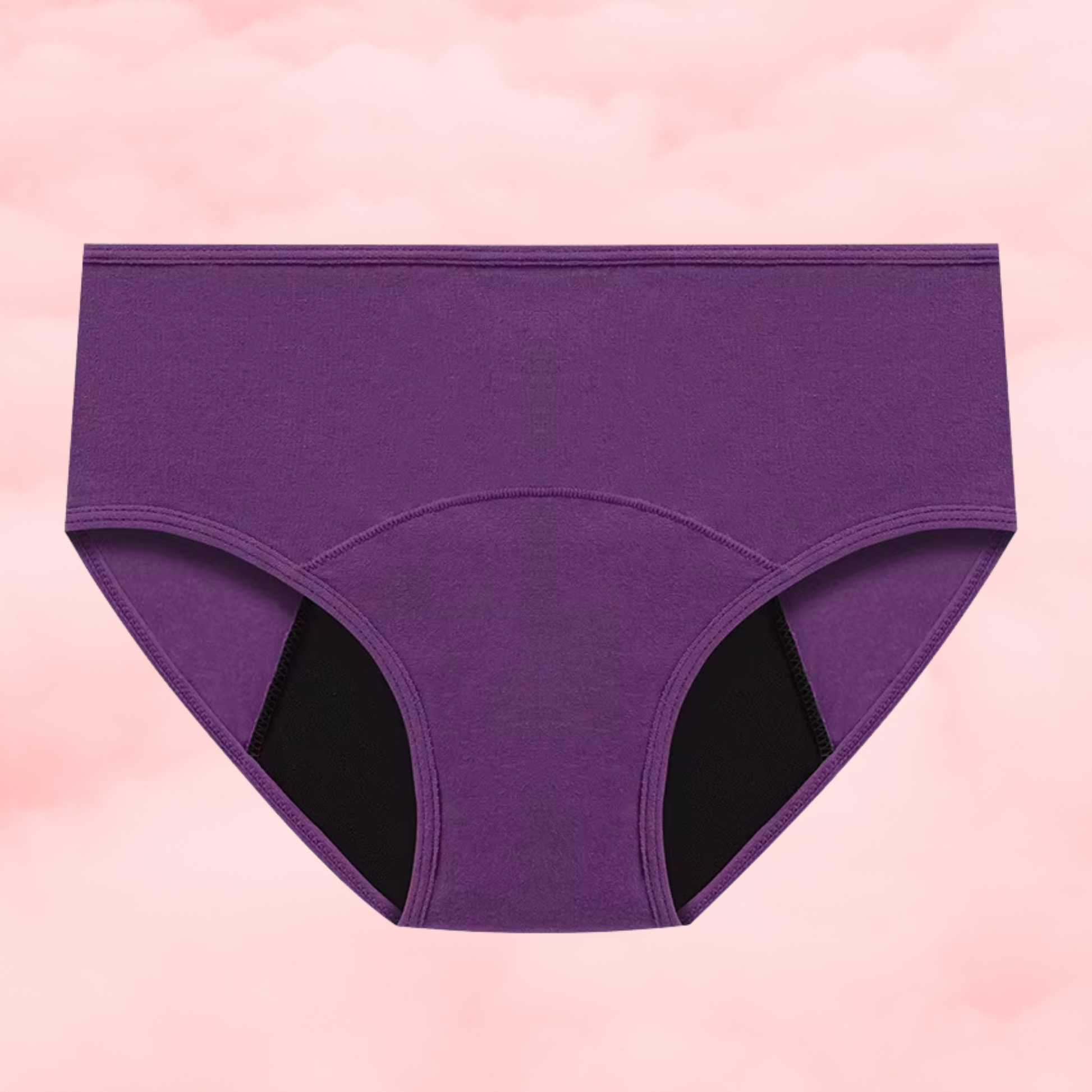 💜 Étincelle Violet – Culotte Menstruelle Taille Basse à Mi-Haute 💜