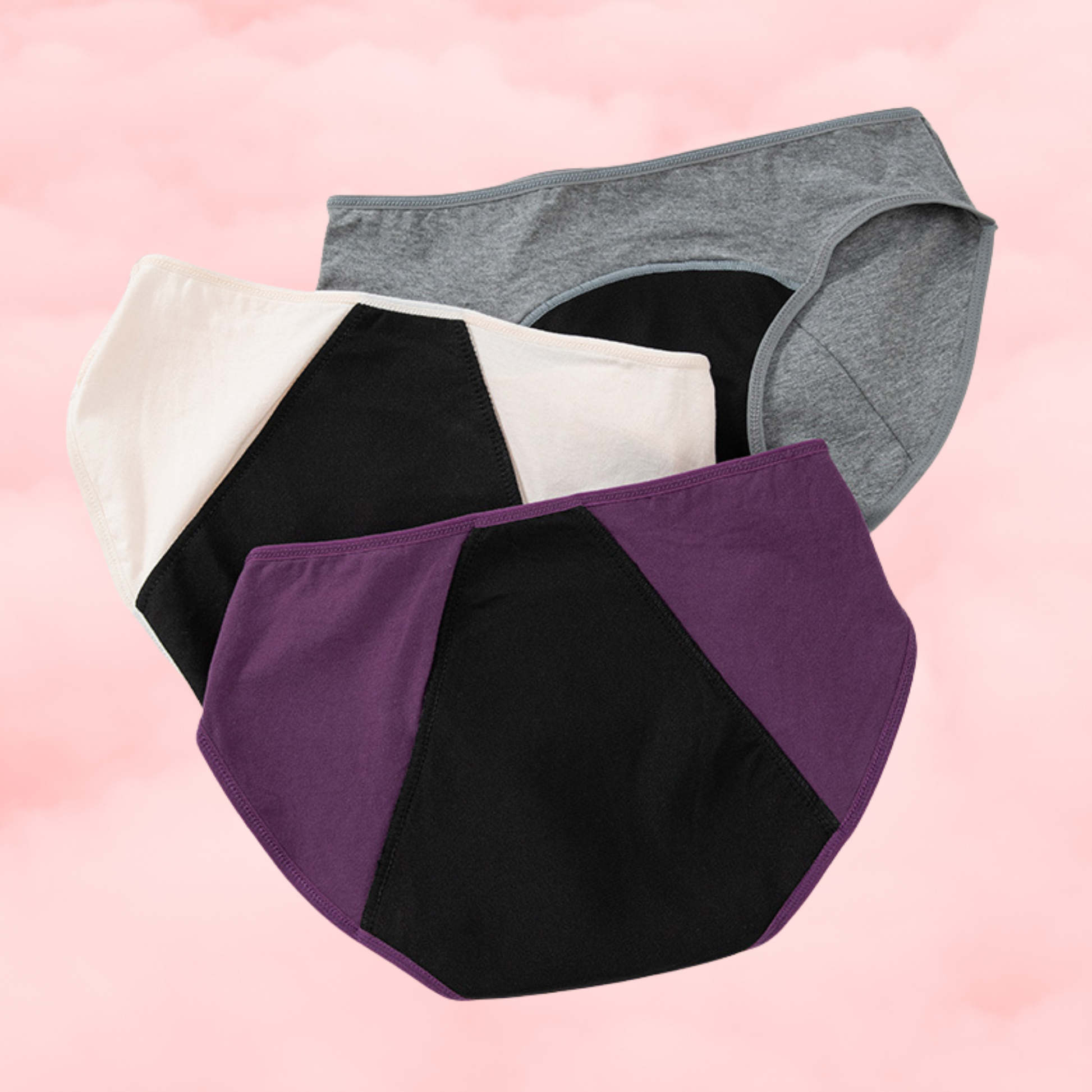 💗Culotte Menstruelle Taille Basse à Mi-Haute Rose Bonbon💗