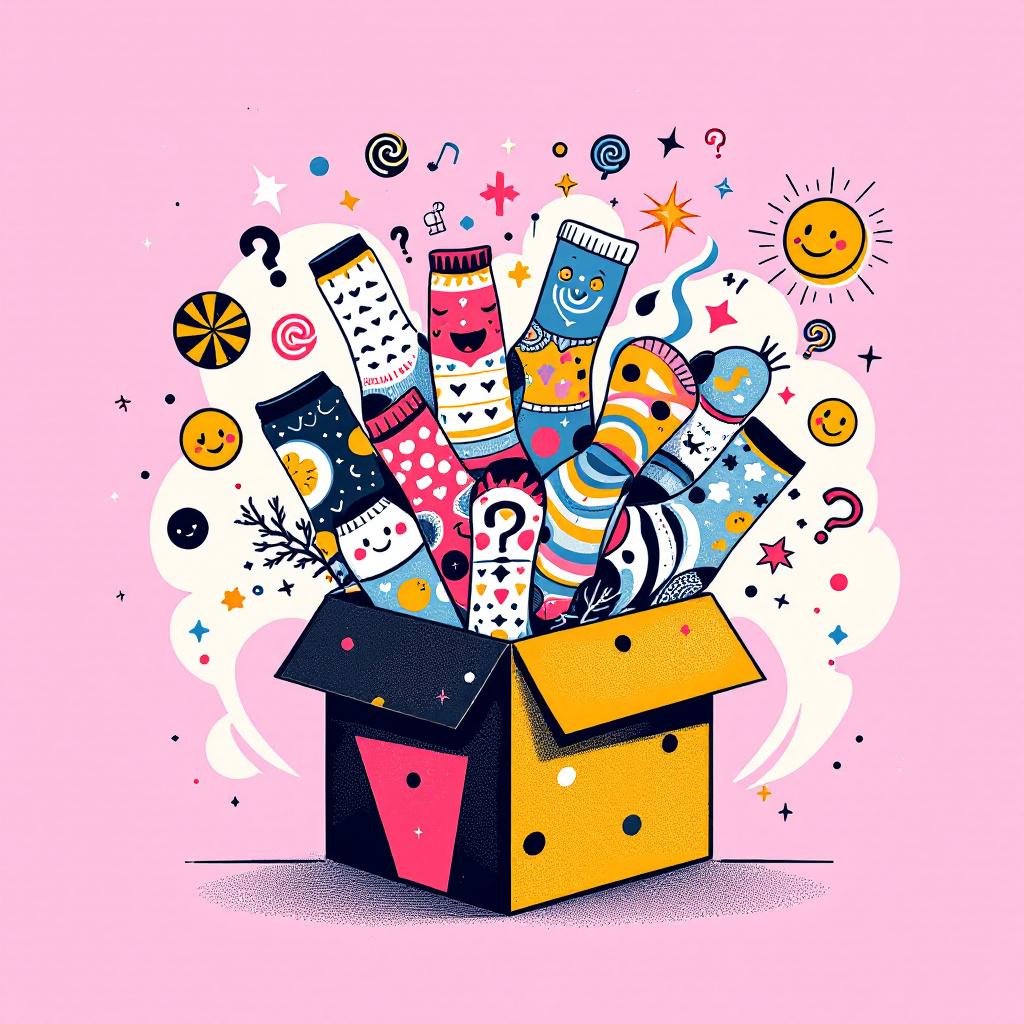 🧦 Chaussettes imprimées Surprise🧦