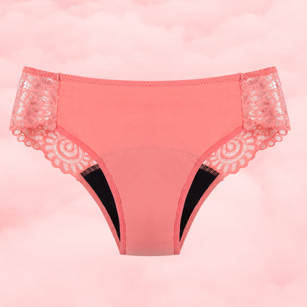 ✨ Low Rise Pink Lace Period Underwear – Cutie Pie Edition ✨