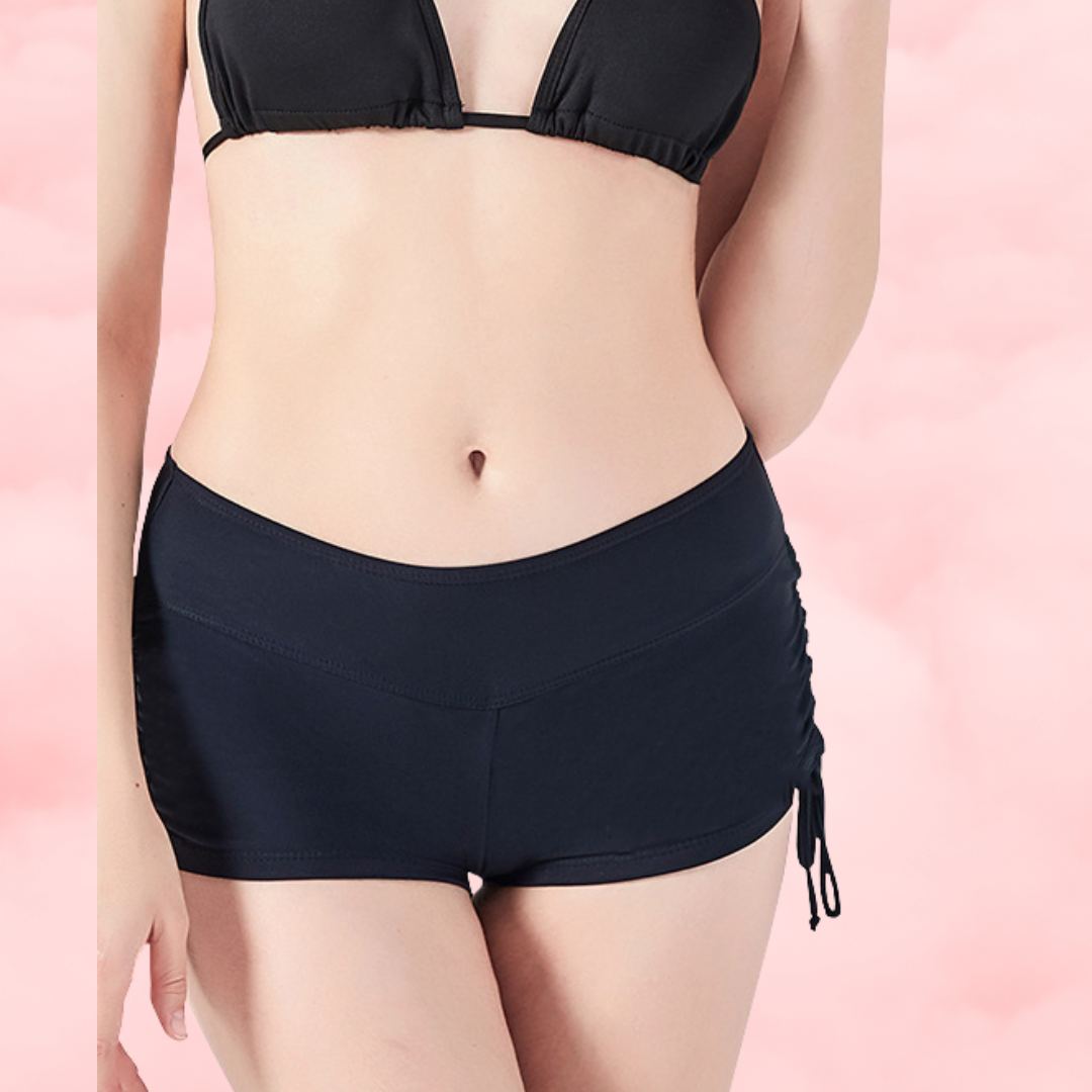 🖤 Full Bum Coverage Black Period Swimwear Bottom Short