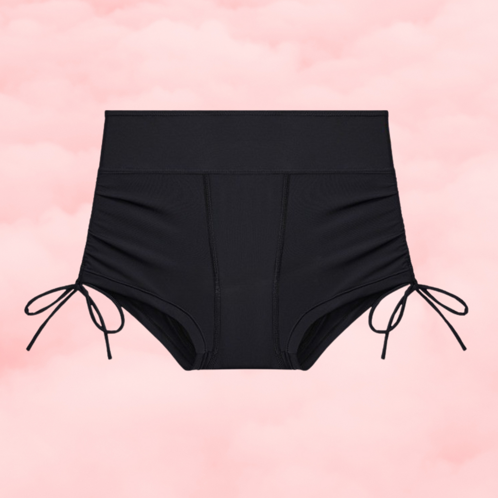 🖤 Full Bum Coverage Black Period Swimwear Bottom Short