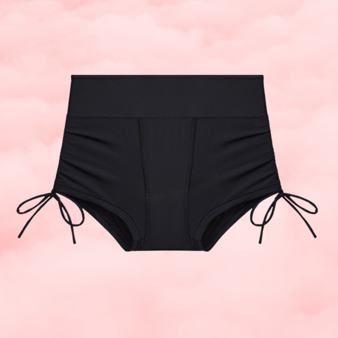🖤 Full Bum Coverage Black Period Swimwear Bottom Short