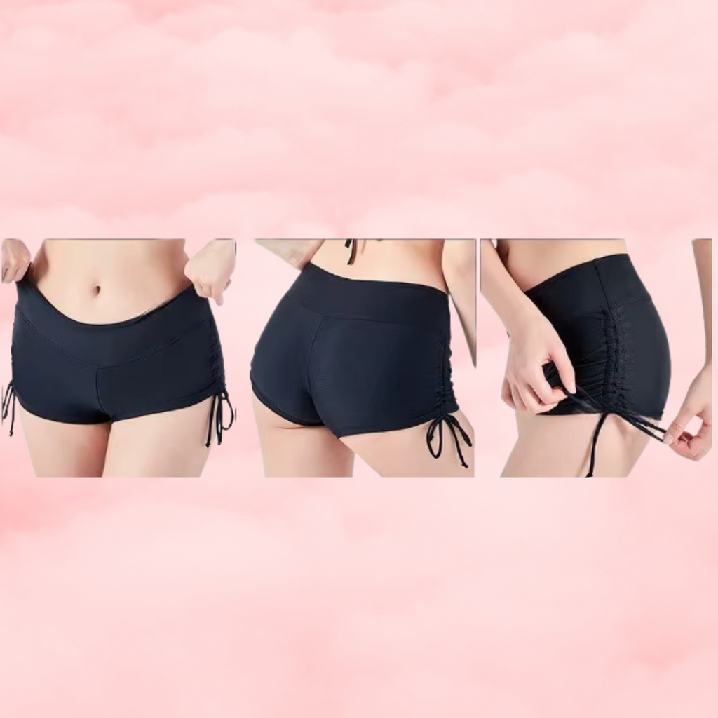 🖤 Full Bum Coverage Black Period Swimwear Bottom Short