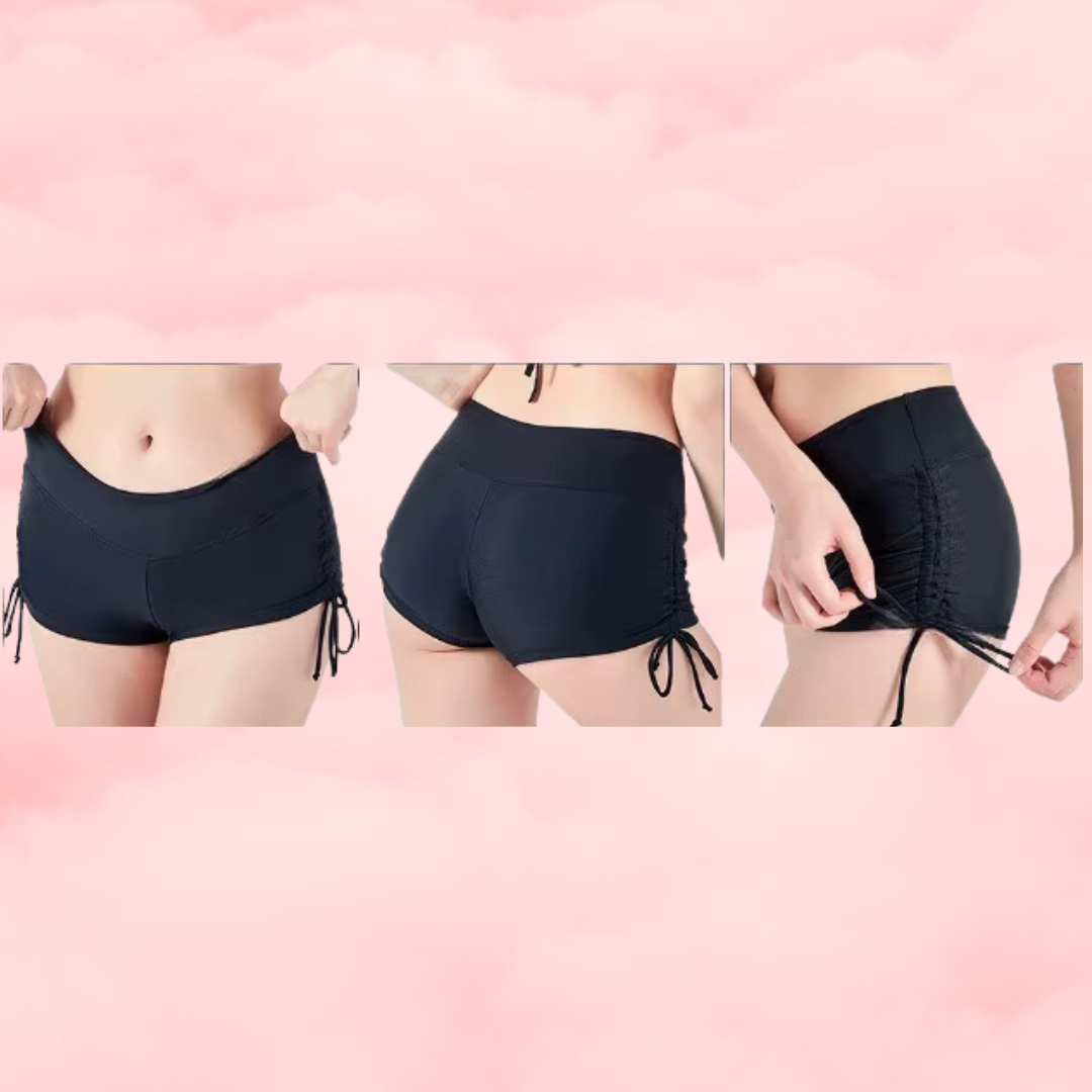 🖤 Full Bum Coverage Black Period Swimwear Bottom Short