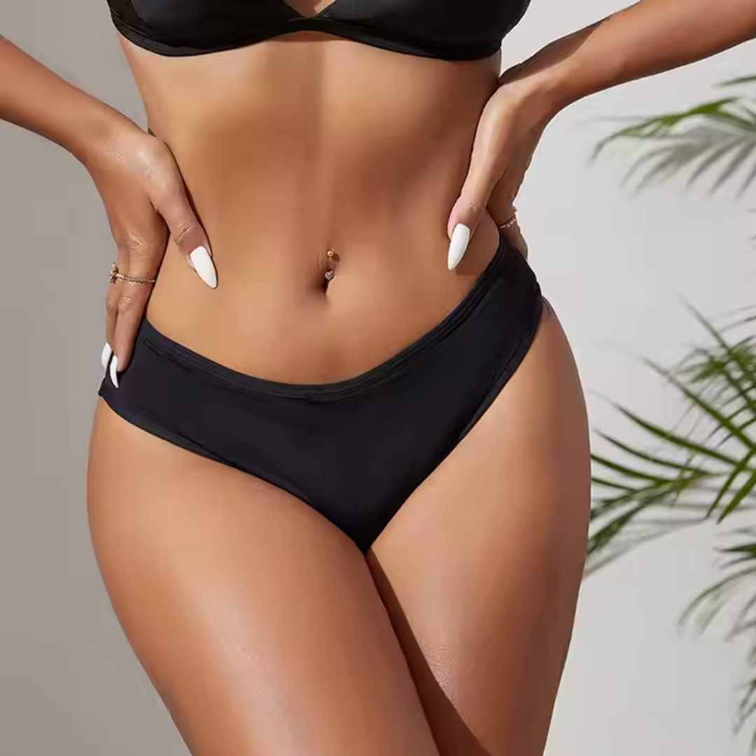 🖤 CLASSIC Black Bikini Bottom Period Swimwear