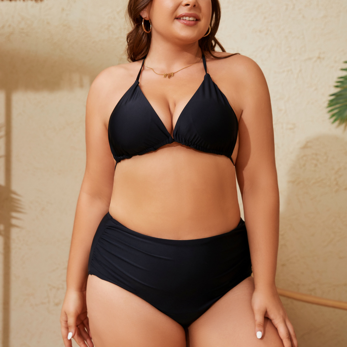 🖤 HIGH RISE HIGH CUT Black Bikini Bottom Period Swimwear